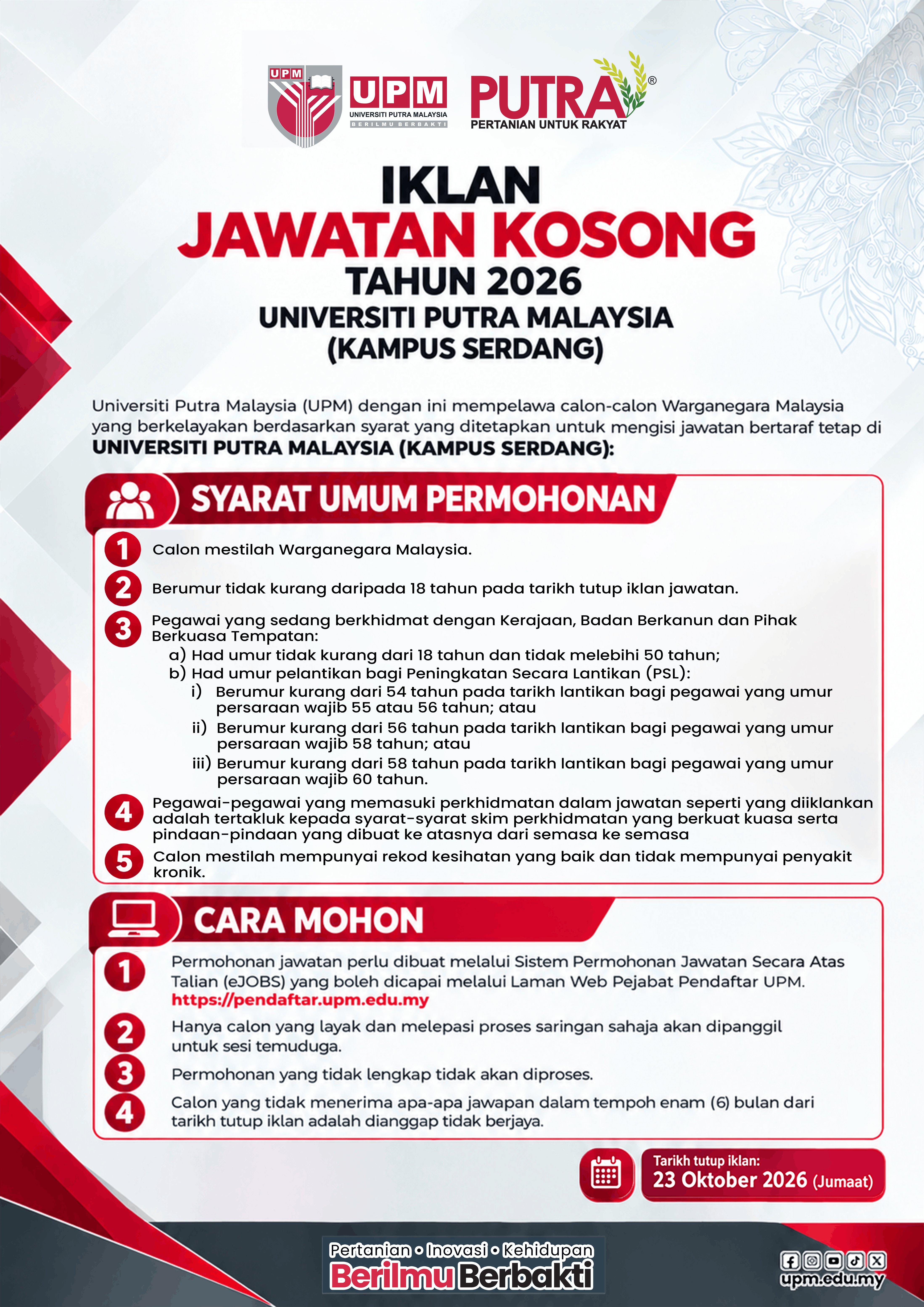 Poster Info dan Hebahan Pendaftar